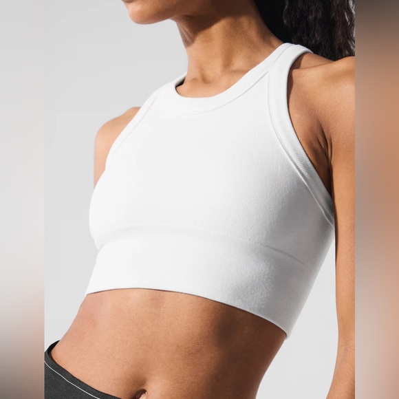 ALO Yoga Tops - Alo Yoga Seamless Delight High Neck Bra Womens Size L Athleisure Lounge Workout